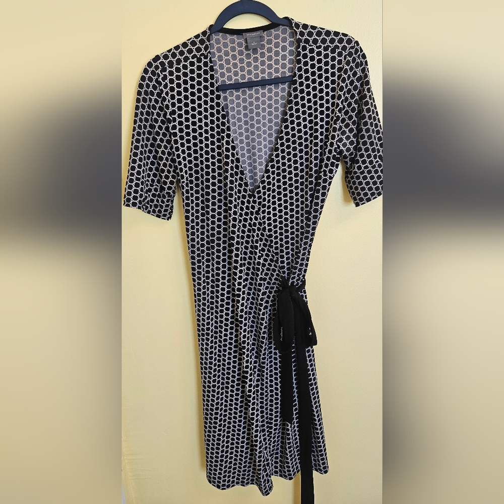 Chic Black and White Polka Dot Dress